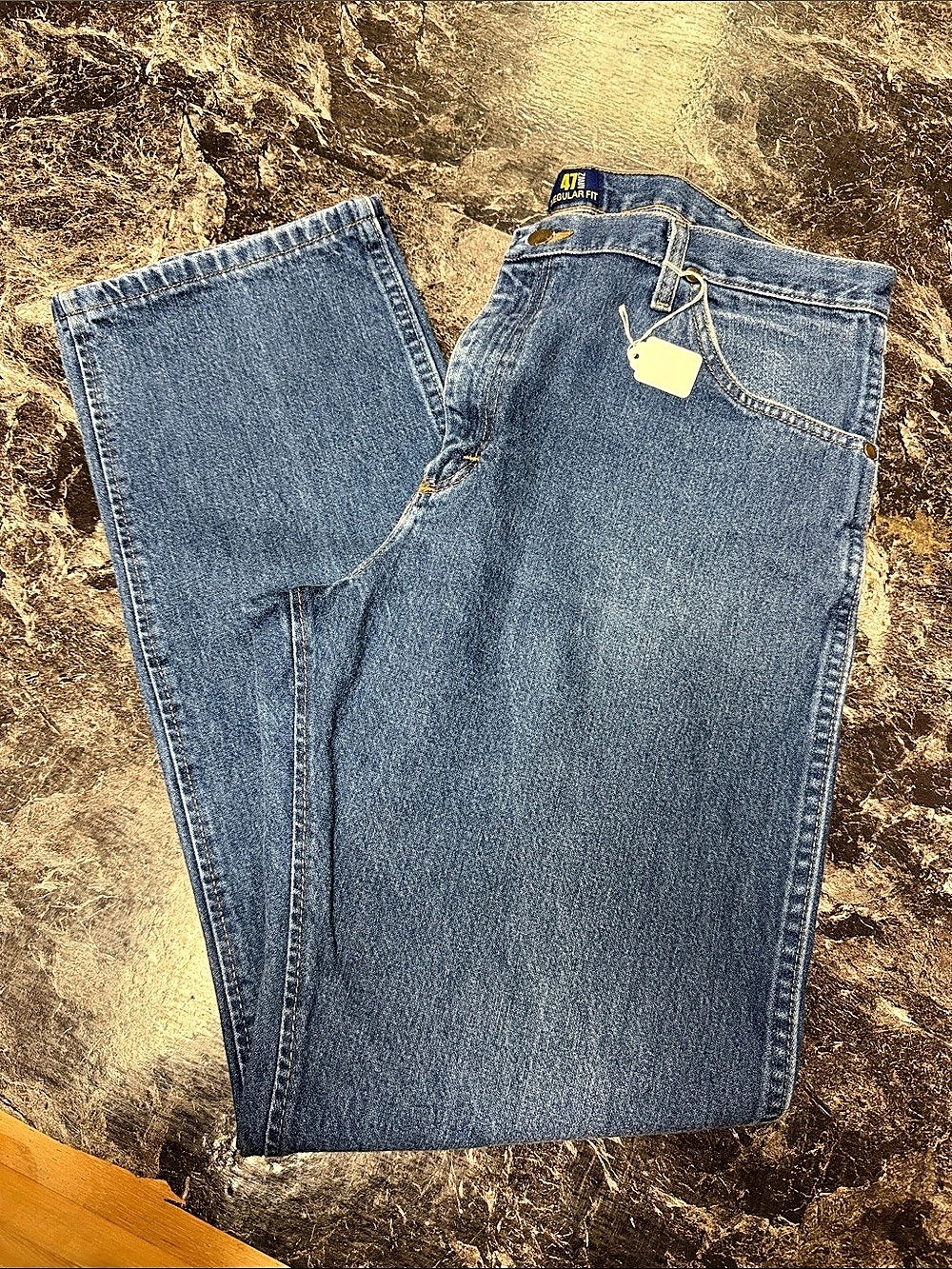 Wrangler 47 Regular Fit Jeans Men's Bootcut Jeans in Blue